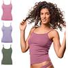 FOCENZA Canotta Donna Microfibra Spalline Sottili | 3 Pezzi | Vari Colori