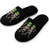 Generic Skeletons St. Patrick'sday trifoglio trifoglio pantofole da uomo per interni morbide piatte leggere antiscivolo scarpe da casa, Stile:, 45-46_（11-12）