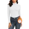 WOWENY Maglia Termica a Collo Alto da Donna Maglione in Pile, Maglia Intima A Maniche Lunghe Calda Morbida E Comoda Intimo da Sci Inverno Autunno