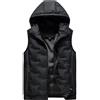 Kobilee giubbotto smanicato da uomo,Giubbotto Smanicato da Uomo, Piumino Trapuntato da Uomo 100 Grammi, Leggero, con Cappuccio, Senza Maniche, Caldo, Corto, Effetto Lucido, Gilet Invernale