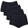 Sloggi Slip da donna sloggi Basic+ Maxi 3P a vita alta, 4 x nero, 46