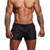 TMEOG Costume Uomo Mare Costumi da Bagno Piscina Nuoto, Pantaloncini Uomo Sportivi Palestra Running Pantaloni Corti Estivi Calzoncini Corsa Surf con Tasca a Cerniera(Nero,S)