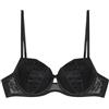 YAMAMAY, Reggiseno Balconcino con Ferretto, Desire, Nero, Donna