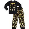 thepyjamafactory The PyjamaFactory - Pigiama lungo in cotone, con scritta "Legend" e motivo di ballerini in stile Emote, colore nero e oro