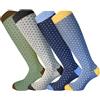 CriCri Socks - 4 Paia Calze Caldo Cotone Uomo Lunghe (Taglia Unica) Calzettoni Uomo Invernali con Fantasia Colorata, Calzini per Abbigliamento Casual e Semi Formale, Made in Italy (Combinazione 3)