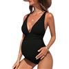 FEOYA Costume da Bagno Premaman Un Pezzo V-Collo Gravidanza Costumi da Bagno Halter Bikini Premaman L
