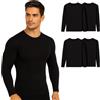 Leedya Set 2-4 Maglia Termica Uomo con Polsino, Made in Italy - Maglia Intima Invernale Morbida e Traspirante con Manica Lunga in Caldo Cotone - Comfort e vestibilità Aderente - Taglie da S a 3XL