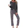 Litherday Pigiama Donna Cotone Invernale Caldo Pigiami Due Pezzi da Donna
