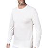 Nottingham Confezione 2 Pezzi Canottiera Manica Lunga Girocollo Uomo Lana E Cotone - Colore Bianco -Lana Fuori e Cotone sulla Pelle. Contenuto di Lana al 50%
