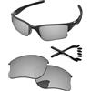 PapaViva Lenti di ricambio e kit di gomma per Oakley Half Jacket 2.0 XL OO9154 62 mm, Argento cromato., Half Jacket 2.0 XL