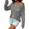 Zeagoo Top all'uncinetto da donna con spalle scoperte, maglioni estivi a maniche lunghe scava fuori maglia vestiti da spiaggia S-XXL
