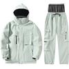 Generico Completo Sci Donna Uomo Uomo e Donna Giacche e Pantaloni da Sci Set Tuta da Neve Antivento isolata Inverno Caldo Cappotto Neve Snowboard