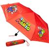 Get Trend Super Mario Ombrello Pieghevole Bambini Adolescenti Adulti Compatto Ombrelli Antivento Scuola Viaggio Idee Regalo (Rosso Super Mario)