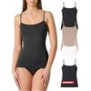 Risalti Canotta Donna Microfibra Spalla Stretta 3 pz - Canottiera Donna Elegante Elasticizzata, Top Intimo Senza Cuciture ed Etichette più Morbido delle Canottiere Cotone, Caraco - Made in Italy