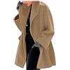 Generisch Cappotto Lungo in Lana da Donna Inverno Trenchcoat | Cappotto Invernale da Donna Elegante Giacca Invernale Taglie Forti Giacca Invernale Classica Giacca in Lana con Risvolto Giacca Antivento