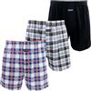 Kacouni 3 Paia Boxer Larghi Uomo 100% Cotone Maglieria Morbido Confortevole Traspirante Boxer a Pantaloncino M - XL (XXL, 3X Mix02(Nero/Rosso Plaid))