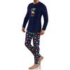 sesto senso Pigiama Natale Uomo Cotone Lungo Set Maniche Lunghe Pantalone Lungo Blu Scuro Renna XL 2643/01 Konik