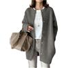 Legou Cappotto da Donna, Giacca con Bottoni, Taglia Larga, Taglia unica