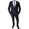 Evoga Abito Completo Uomo Sartoriale Elegante Casual (Blu Scuro, 48)