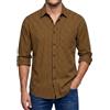 Enlision Camicia Uomo Elegante Maniche Lunghe a Quadri Arancione e Nero Camicie Casual da Uomo con Tasche Collo Botton-Down Regular Fit Taglie Forti XXL