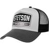 Stetson Classic Fedora in feltro di lana, cappello casual vintage grigio da uomo, autunno/inverno, Grigio e nero., Taglia unica