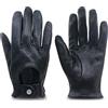 ZLUXURQ Donna Retro Soft and Thin pelle di agnello Touchscreen Guanti da guida con maglia