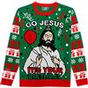 Shirtgeil Maglione di Natale Ugly Christmas uomo e donna - Go Jesus it's your Birthday pullover natalizio SMALL S
