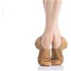 DSFIHJO scarpette da ballo Scarpe da ballo jazz in vera pelle nere marrone chiaro ginnastica for adulti for ragazze Donne(Tan,37)