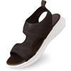 Sobzia Sandali Ortopedici Donna,Sandali Donna Estive Ortopedici con Zeppa Comodi Eleganti Sandalo Mesh Antiscivolo Lavabili Scarpe Estivo Morbida Punta Aperta Ciabatte Ortopediche Leggero Sportivi Nero 38