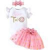 UUAISSO Neonate Il Mio 1° Compleanno Abiti Manica Corta Torta Smash Gonna Paillettes Tutu Abito da Principessa Set di Abbigliamento