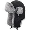 Insun Cappello Trapper Uomo Donna Colbacco Nero 2 S