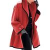 KeYIlowys Giacca da Donna in Lana con Cappuccio Allentata A Maniche Lunghe Autunno/Inverno Stile Esplosione Double-Face