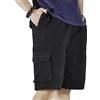 Putaowor Pantaloncini Cargo da Uomo in Cotone Leggero con Elastico in Vita con Coulisse 13-Black 32