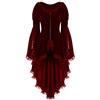 Generic Steampunk - Cappotto da donna, a maniche svasate, stile gotico, da donna, stile vintage, tinta unita, medievale, cortile, calotta slim rinascimentale, vittoriana, patchwork, giacca per Halloween