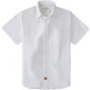 Dubinik® Camicia Uomo Manica Corta Casual con Bottoni Camicia Maniche Corte Uomo 100% Cotone Regular Fit A Bianco Puro 3XL