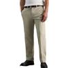 Haggar Men's Premium No Iron Straight Fit Invisible Flex Waist Plain Front Pant, Sand, 38x32