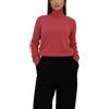 Win's Maglione a collo alto in cashmere da donna. Made in Italy
