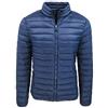 Evoga Piumino Uomo Trade Invernale Giacca Giubbotto Bomber Moto Slim Fit (IT, Testo, XXL, Regular, Regular, Blu Scuro 100 Grammi)