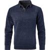 OlyljpinZ Uomo Scollo a V Casual Pullover Maniche Lunghe Maglia Pullover Lavorato a Maglia con Colletto di Camicia Maglioncino V-Collo Maglione Inverno Classico