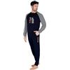 GIVOVA Pigiama Lungo Maschile in Caldo Cotone, Tuta Homewear Uomo da Casa, Vari Modelli (IT, Testo, M, Regular, Regular, GI586-Blu)