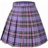HOEREV Donne Ragazze Svasato Casual Mini Scuola Tennis Skater Casual Gonna Danza con Due Tasche Laterali e Pantaloncini Interni