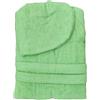 Generico Accappatoio in Spugna 100 Cotone con Cappuccio Accappatoio Uomo e Donna 450 grammi colore Verde Taglia XL