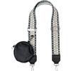 styleBREAKER Tracolla per borsa motivo zig-zag,Nero