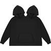 Coume Felpa con Cappuccio per Coppie, per Due Persone, M/L/XL/XXL, Divertente, Intima, Abbinata, per Amanti, Amici, Coppie, Regalo di Natale, Nero, Medium