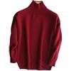 Wenwenma Maglione di Cachemire da Donna a Collo Alto - Moda (Vino Rosso, Medium)
