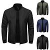 VPQILH Giacca Uomo Vendita, 2025 Offerta Giacche con Zip Giacca Bomber da Uomo Giubbino con Collo in Piedi Cappotto con Tasche Sweatshirt Maniche Lunghe, Sport, Tinta Unita Giubbotto per Autunno e Inverno