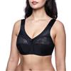 frugue Reggiseno Senza Ferretto Taglie Forti Contenitivo Pizzo Donna Nero IT 8H