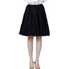 BEAUTELICATE Sottogonna Donna Cotone Corta Lunga Antistatico Retro Sottoveste con Pizzo Mezza Gonna per Abiti (Nero - 55cm, M)