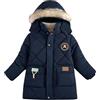 Generico Piumino 100 Gramerimi Bambino Leggeri Giacche Unisex per Bambini Giubbotto 100 Grammi Ragazza Giacca Invernale Bambino Caldo e Confortevole Cappotti da Esterno (Navy, 4-5 Years)