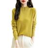 Chanyarn Maglione da Donna in 100% Lana Merino Collo Alto Demi Lavorato a Maglia Senza Cuciture a Maniche Lunghe